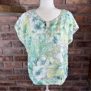ALFRED DUNNER Floral Cap-Sleeve Top 9